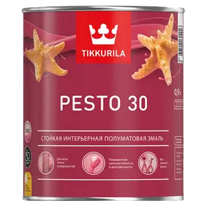 Эмаль универсальная Tikkurila PESTO 30 A полуматовая 0,9л