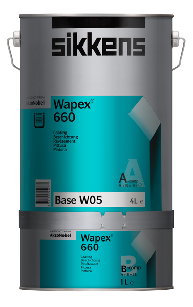Покрытие эпоксидное для пола и стен Sikkens Wapex 660 SET полуматовое база BS W05 1л.