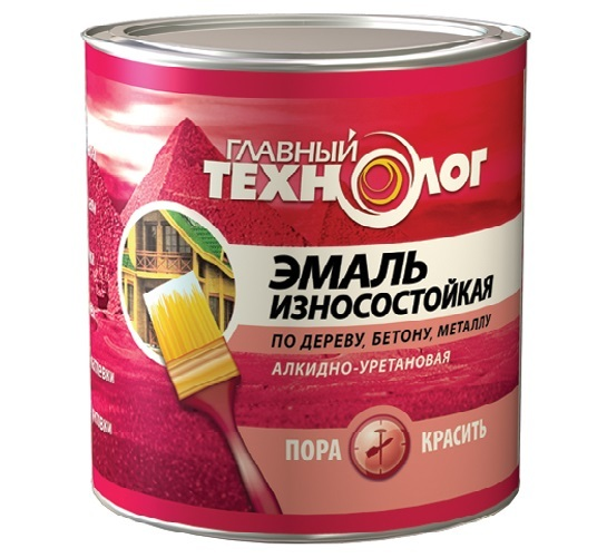 Эмаль универсальная алкидно-уретановая износостойкая Главный Технолог серая 0,75 л.