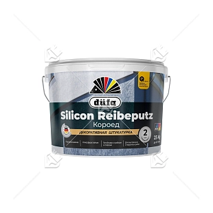 Штукатурка декоративная на силиконовой основе Dufa Silicon Reibeputz короед 2 мм 25 кг