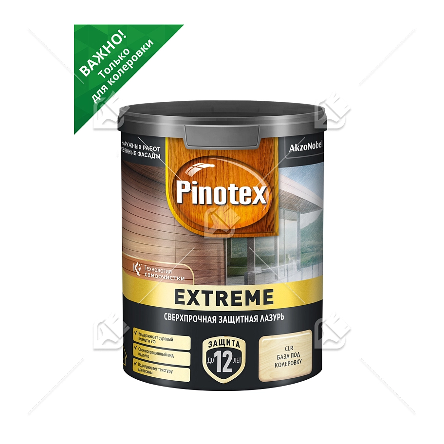 Пропитка декоративная для защиты древесины Pinotex Extreme база BC полуматовая 0,9 л