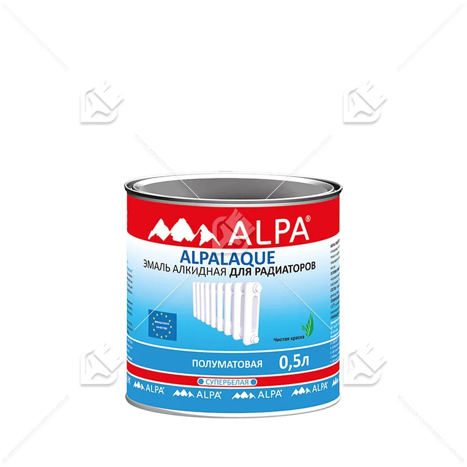 Эмаль для радиаторов Alpa Alpalaque полуматвая белая 0,5 л.