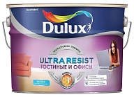 Краска для стен и потолков латексная Dulux Ultra Resist Для Гостиной и Офиса матовая база BW 9л/10л