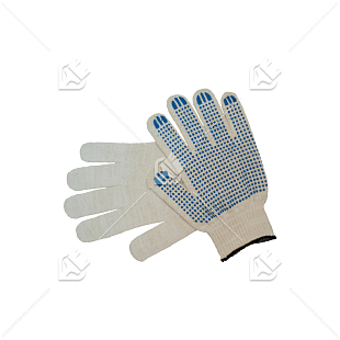 Перчатки 10-й класс, 6 нитей, с ПВХ