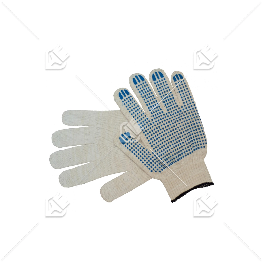 Перчатки 10-й класс, 6 нитей, с ПВХ