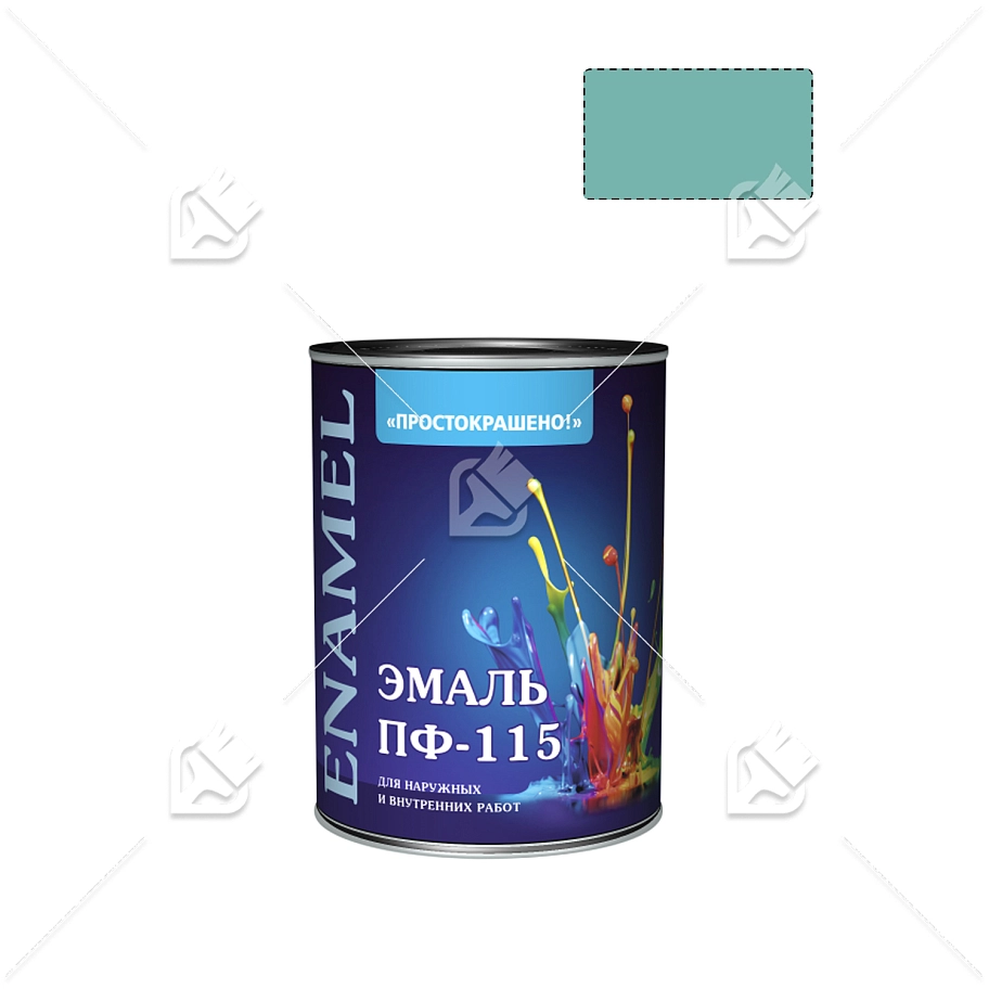 Эмаль ПФ-115 универсальная алкидная Простокрашено бирюзовая 1,8 кг