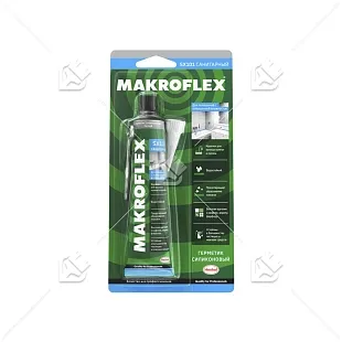Герметик силиконовый санитарный Макрофлекс SX101 прозрачный 70 мл
