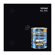 Краска для металлических поверхностей алкидная Hammerite гладкая RAL 9005 черная 0,75 л.