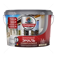 Эмаль универсальная акриловая Profilux Professional матовая база 3 прозрачная 10 кг.