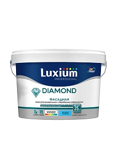 Краска фасадная для минеральных и деревянных поверхностей Luxium Professional Diamond гладкая матовая база BW 2,5 л