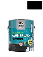 Эмаль на ржавчину Dufa Premium Hammerlack 3-в-1 молотковая черная 0,75 л.