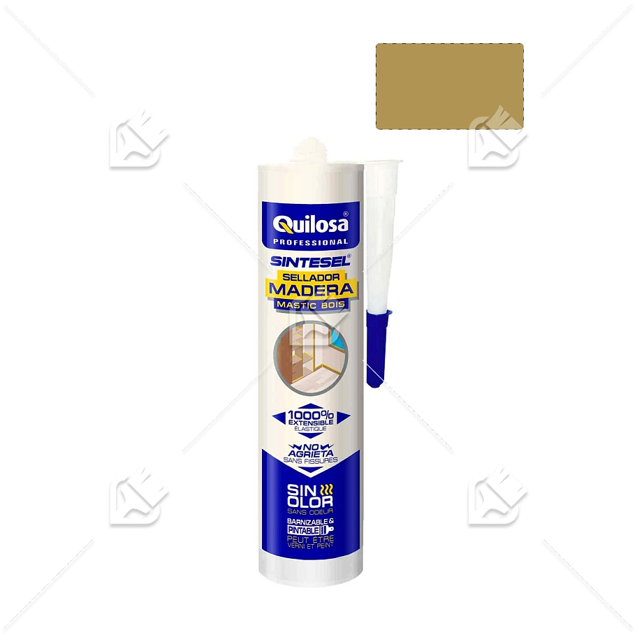 Герметик акрил-силиконовый для дерева Quilosa Madera Sintesel дуб 280 мл.