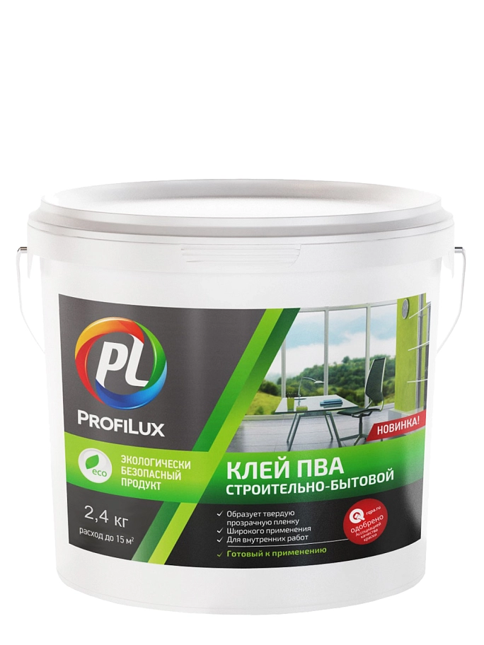 Клей универсальный Profilux ПВА Строительно-Бытовой 2,4 кг.