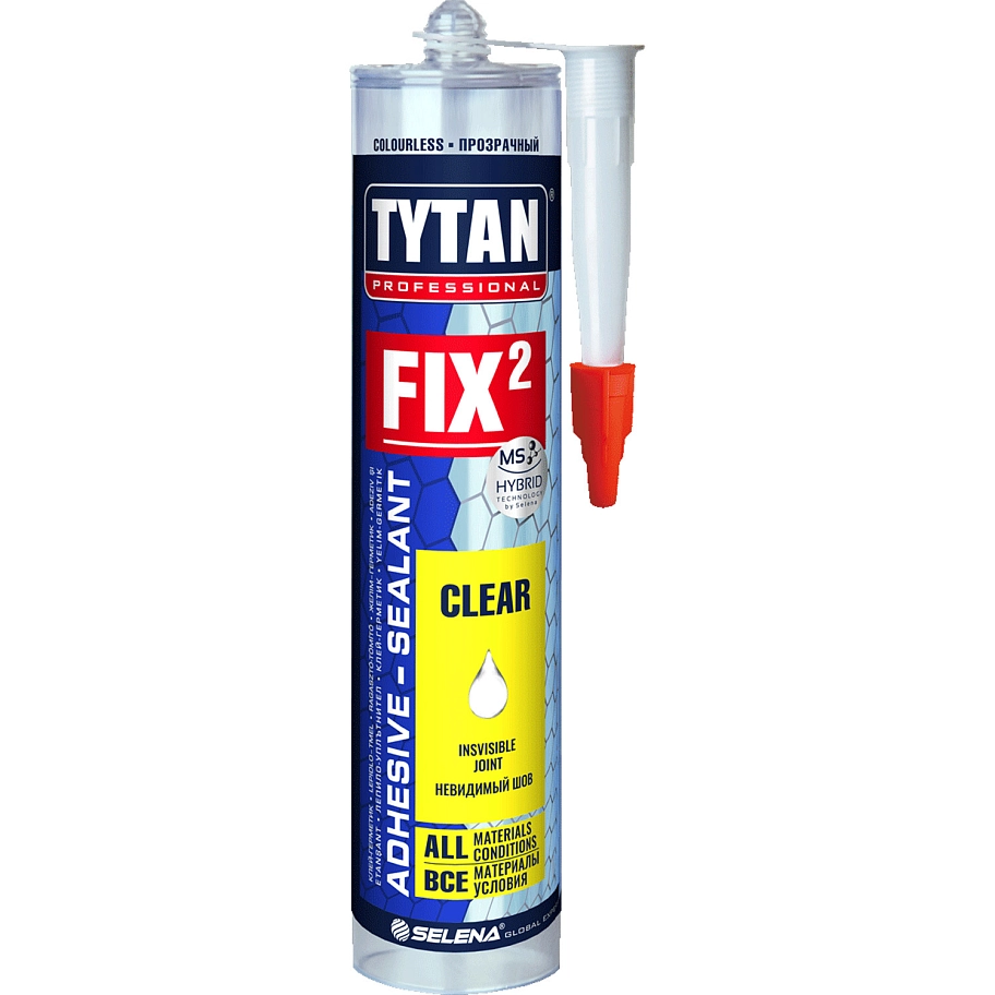 Клей-Герметик Tytan Professional  Fix² Clear прозрачный 290 мл