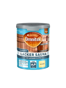 Лак для бань и саун на водной основе Omnitex Lacker Sauna 20 полуматовый 1 л