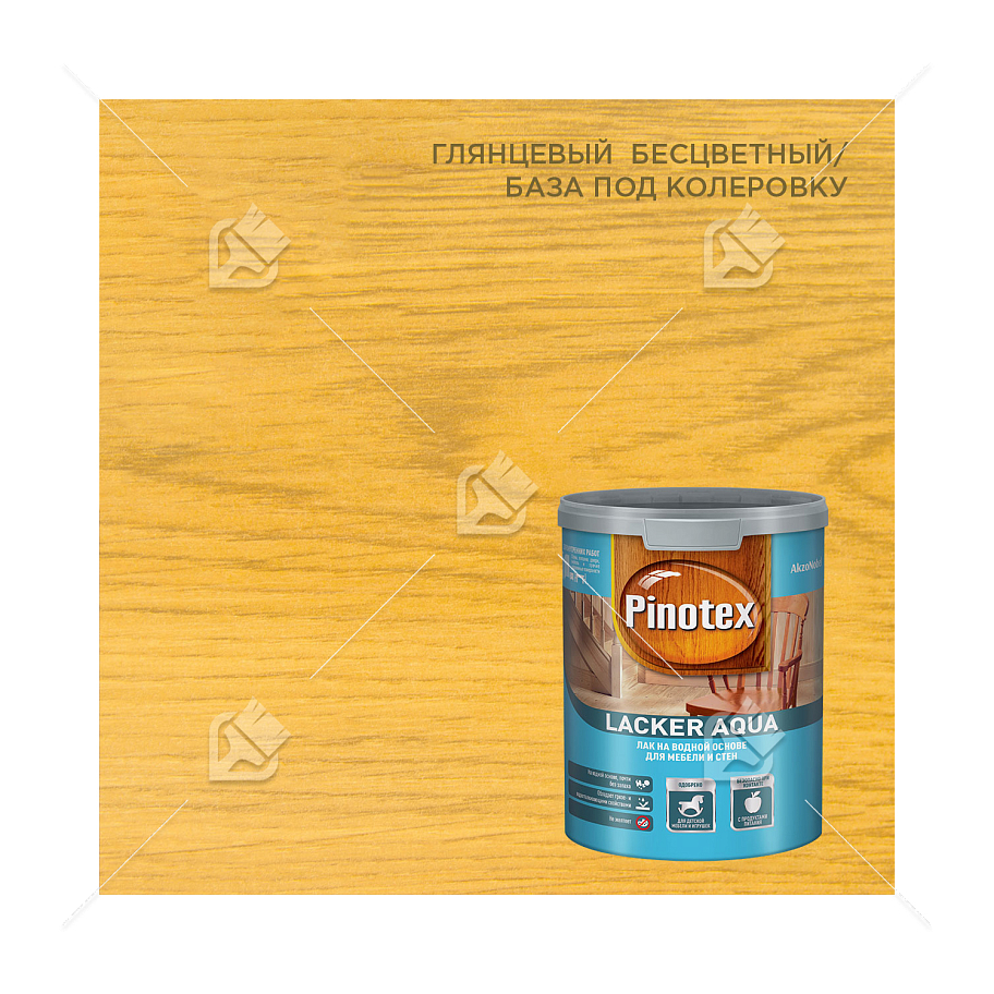 Лак для дерева на водной основе колеруемый Pinotex Lacker Aqua 70 глянцевый 1 л. 