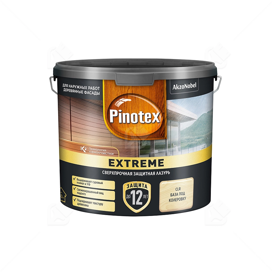 Пропитка декоративная для защиты древесины Pinotex Extreme база BC полуматовая 2,5 л