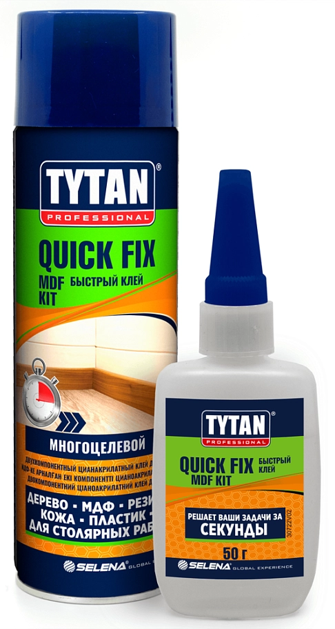 Клей цианакрилатный двухкомпонентный Tytan Professional QUICK FIX 200 мл/50 г