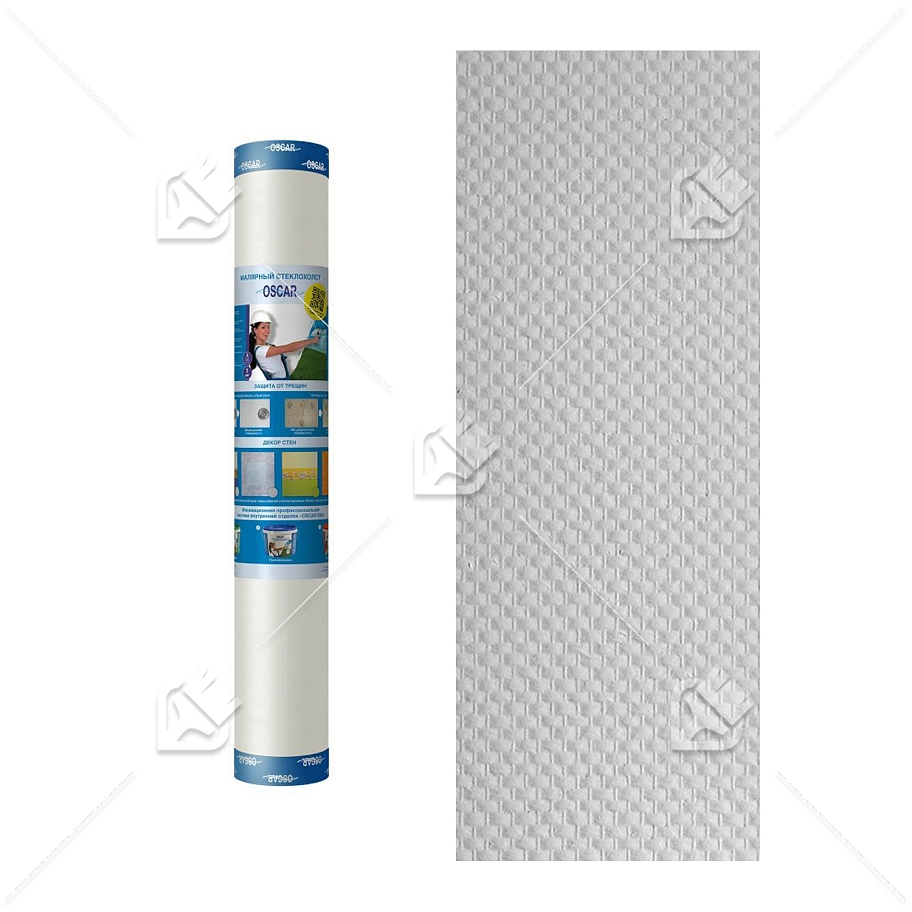 Стеклообои под покраску Oscar Рогожка крупная 1х25 м.