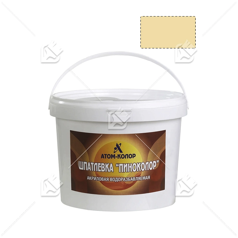 Шпатлевка по дереву акриловая Атом-Колор Пиноколор сосна 0,9 кг.