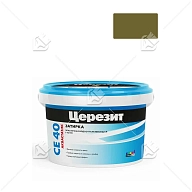 Затирка для швов до 10 мм водоотталкивающая Церезит СЕ 40 Аквастатик 73 оливковый 2 кг