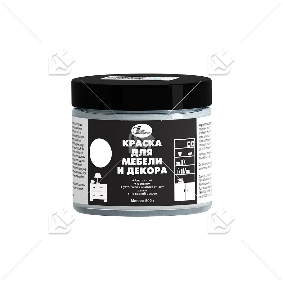 Краска для мебели и декора Новбытхим белая 0,5кг. 
