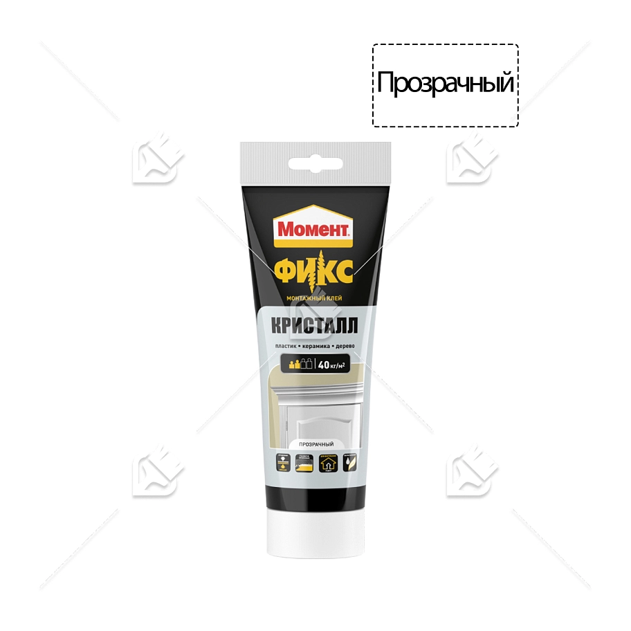 Клей монтажный универсальный акриловый Момент FIX Кристалл 185 г.