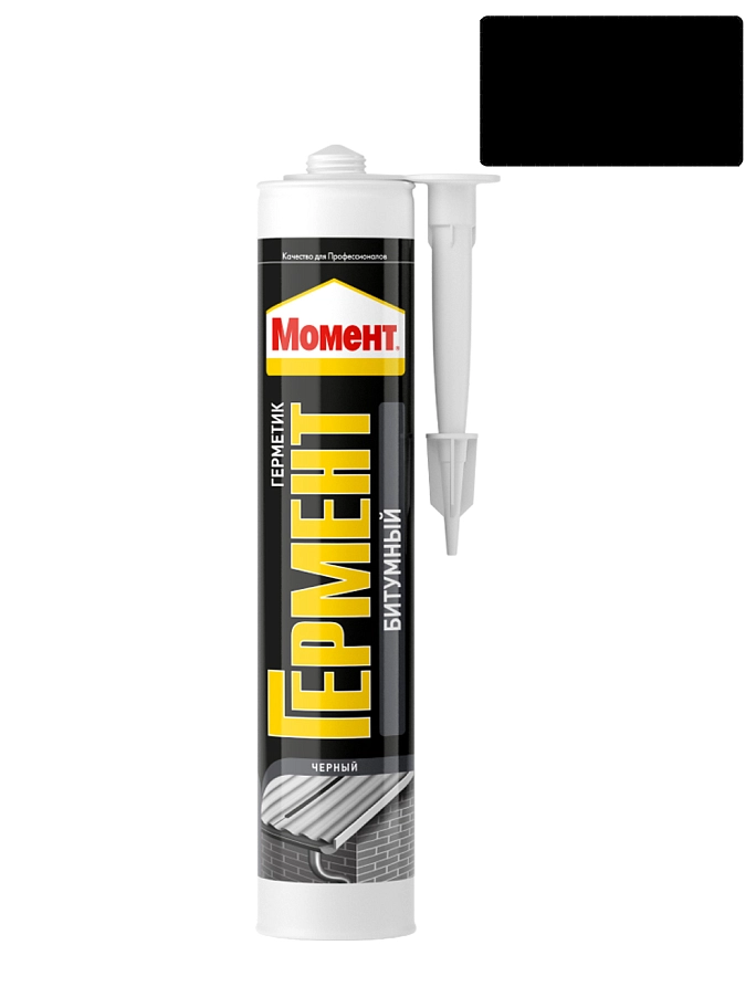 Герметик битумный кровельный Момент Гермент черный 300 мл.