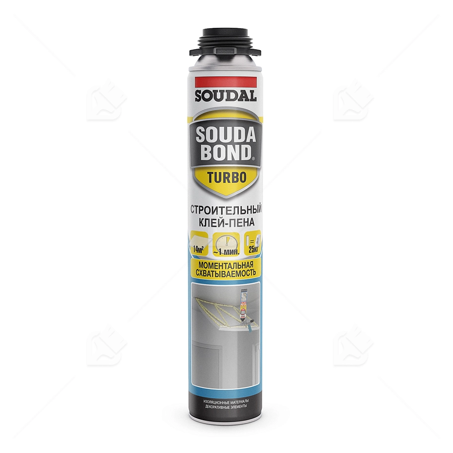 Клей-пена полиуретановая Soudal Soudabond Turbo Gun 750 мл