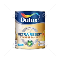 Краска для кухни и ванной латексная Dulux Ultra Resist матовая база BW 1 л.