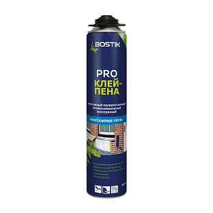 Клей-пена монтажный полиуретановый пистолетный всесезонный Bostik PRO 800 мл
