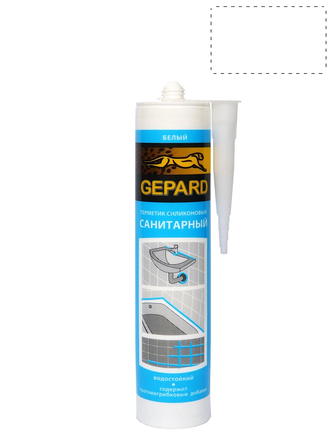 Герметик силиконовый санитарный Gepard CSS 664s белый 280 мл.