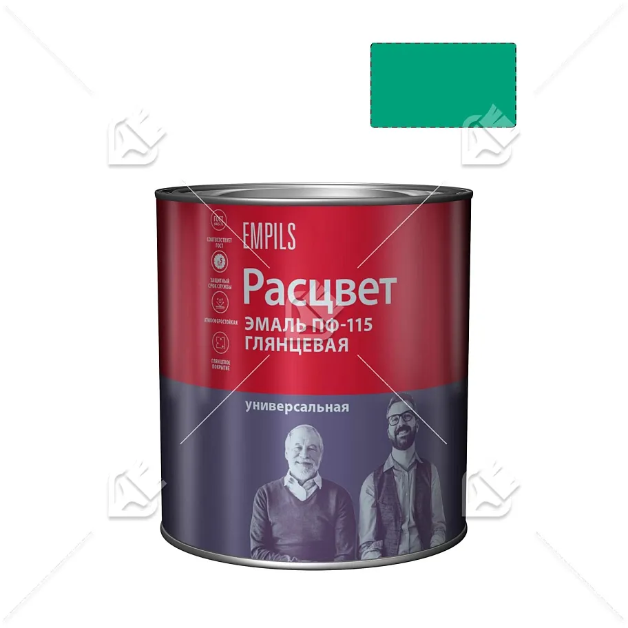 Эмаль ПФ-115 универсальная алкидная Расцвет глянцевая бирюзовая 2,7 кг.