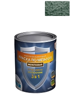 Грунт-эмаль 3 в 1 Технолюкс молотковая зеленая 0,8 кг