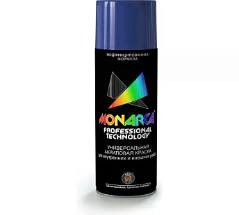 Краска универсальная аэрозольная акриловая Eastbrand Monarca RAL 5005 сигнально-синяя 520 мл.