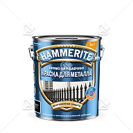 Краска для металлических поверхностей алкидная Hammerite гладкая черная RAL 9005 5 л