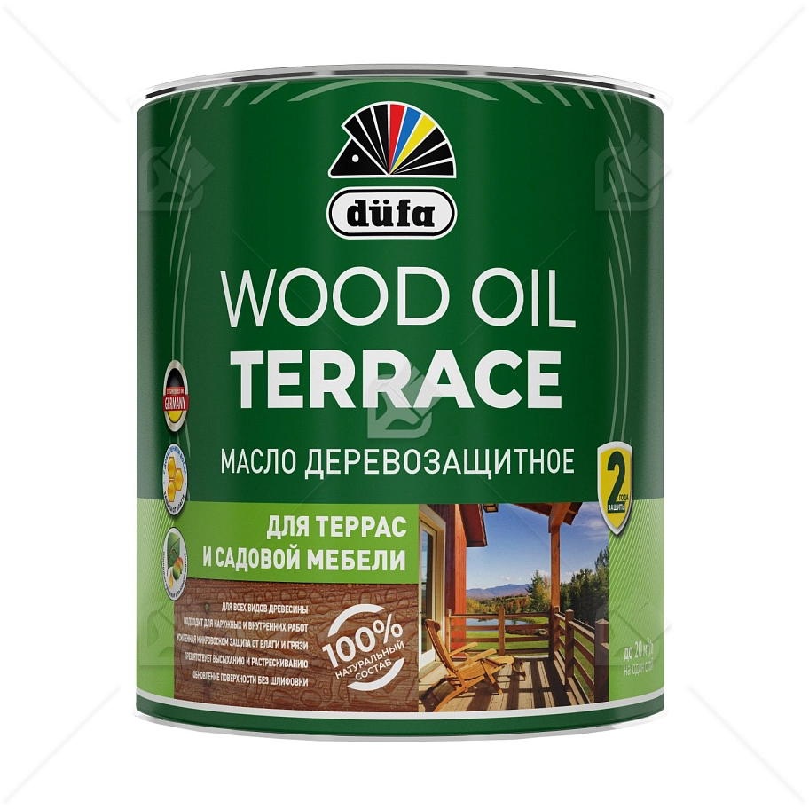 Масло деревозащитное для террас и садовой мебели Dufa Wood Oil Terrace серый 2л