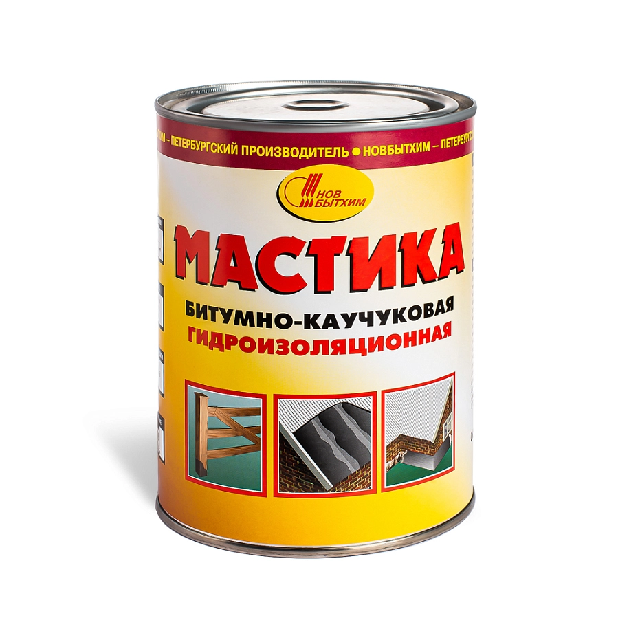 Мастика гидроизоляционная битумно-каучуковая Новбытхим 1 л.