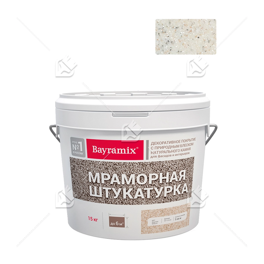 Штукатурка декоративная мраморная Bayramix Magnolia White-N 15 кг.