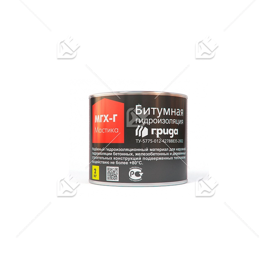 Мастика гидроизоляционная битумная Грида МГХ-Г 2 кг.