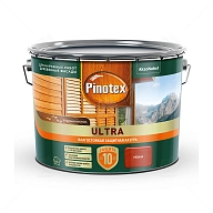 Пропитка декоративная для защиты древесины Pinotex Ultra AWB полуглянцевая рябина 9 л