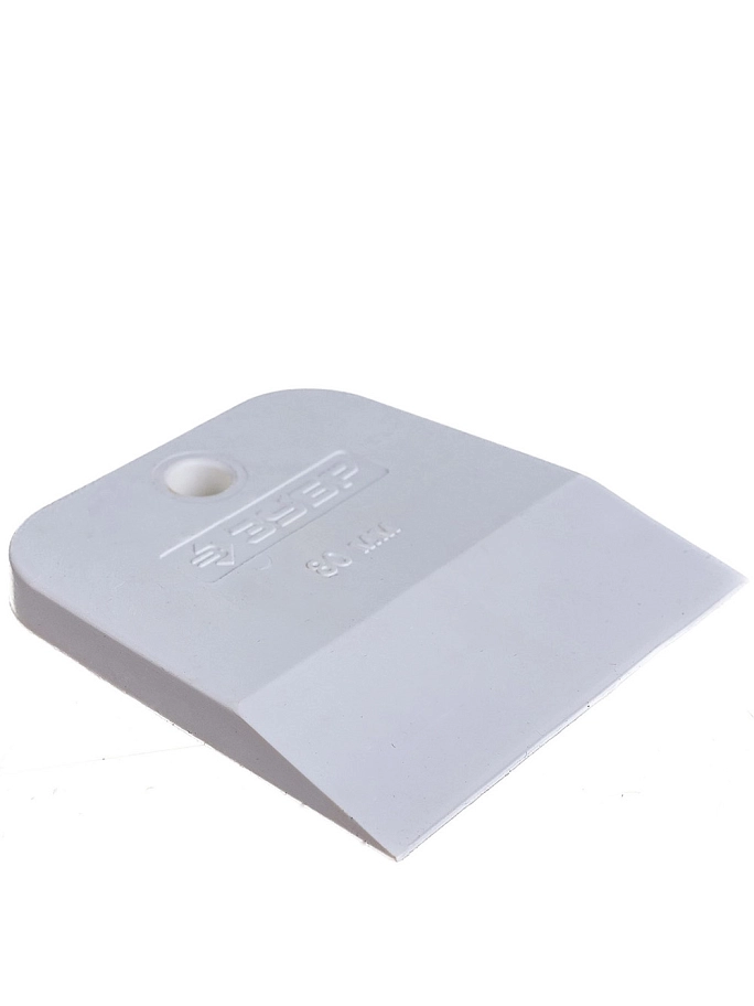 Шпатель Зубр Мастер резиновый, белый 80 мм.