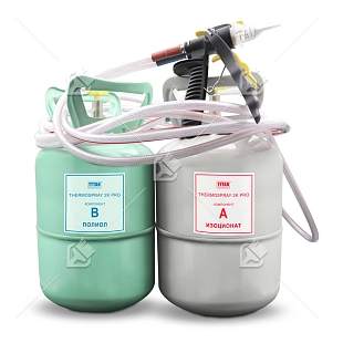 Теплоизоляция напыляемая полиуретановая двухкомпонентная TYTAN Professional THERMOSPRAY 2K PRO 20