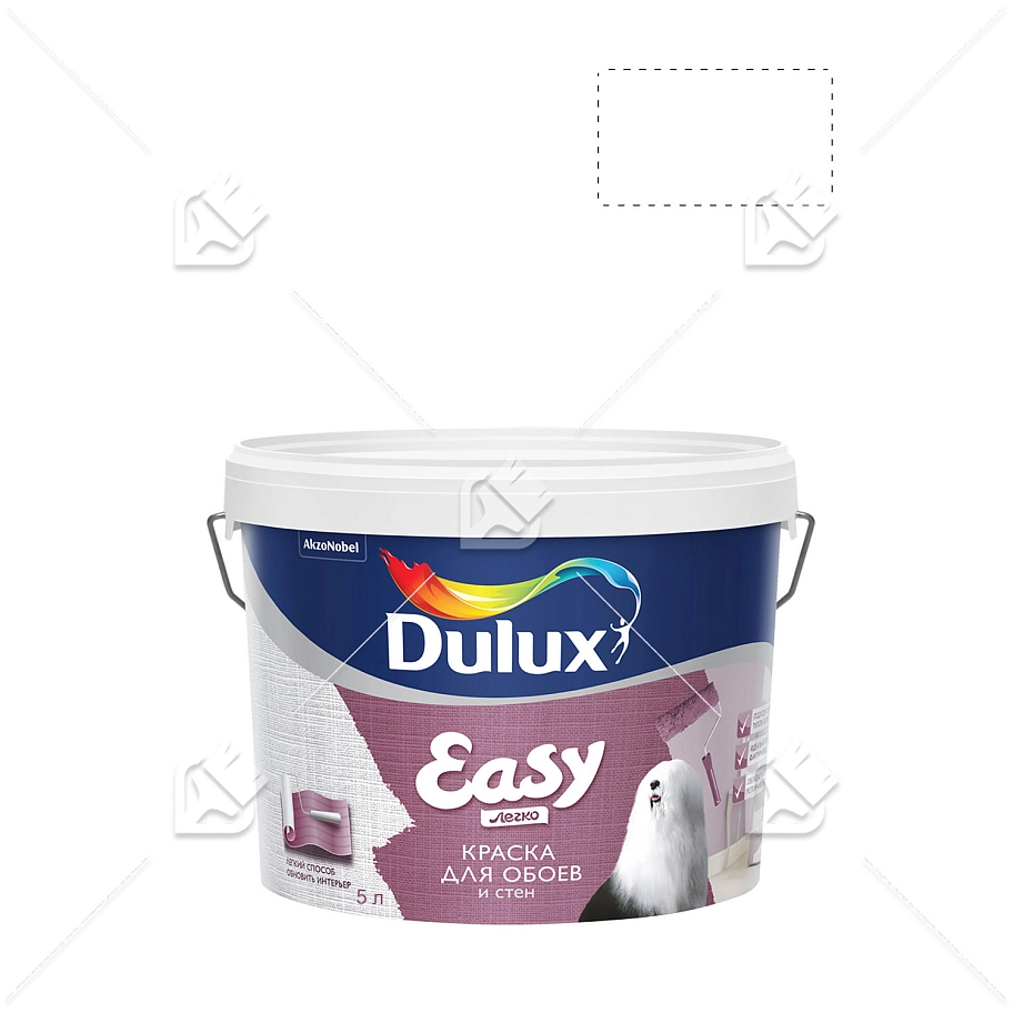 Краска для стен и обоев водно-дисперсионная Dulux Easy матовая база BW 5 л.
