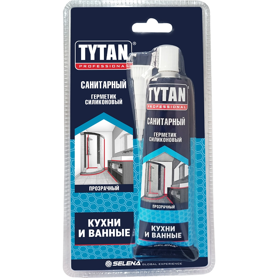 Герметик силиконовый санитарный Tytan Professional прозрачный 85 мл