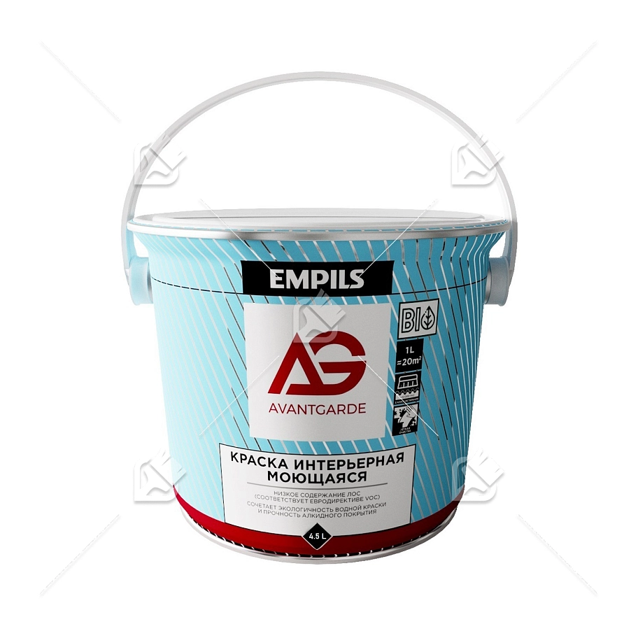 Краска интерьерная моющаяся AvantGarde матовая база А 6,2кг/4,5л