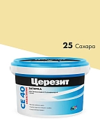 Затирка для швов до 10 мм водоотталкивающая Церезит СЕ 40 Аквасатик 25 сахара 2 кг