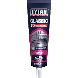 Клей монтажный универсальный Tytan Professionall Classic Fix прозрачный 100 мл в шоу-боксе 10 шт.