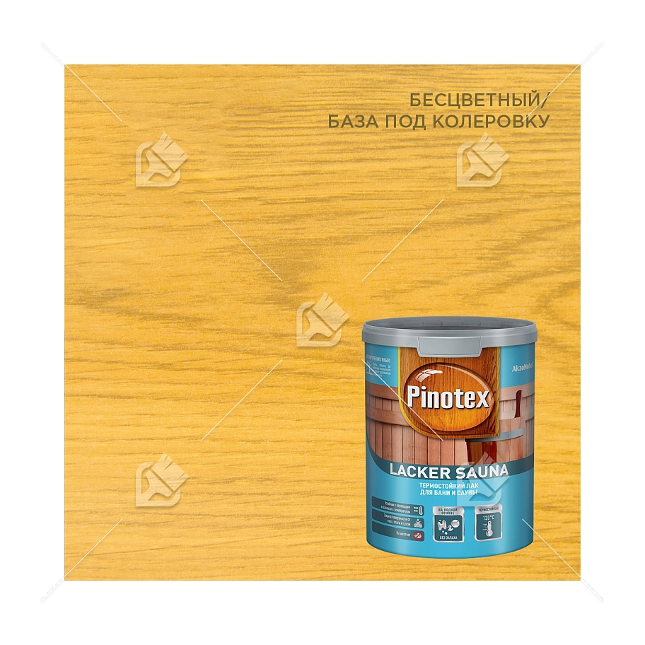 Лак для бань и саун на водной основе Pinotex Lacker Sauna 20 полуматовый 1 л.