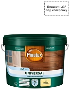 Pinotex Universal 2 в 1 универсальная пропитка для древесины CLR база под колеровку 9 л